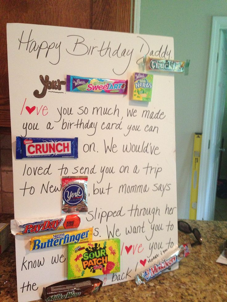 Ideas For Dad Birthday
 Candy Birthday Card for Dad Birthday Pinterest