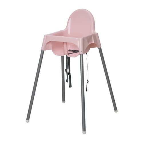 Best ideas about Ikea Baby High Chair
. Save or Pin ANTILOP Highchair with safety belt pink silver colour IKEA Now.