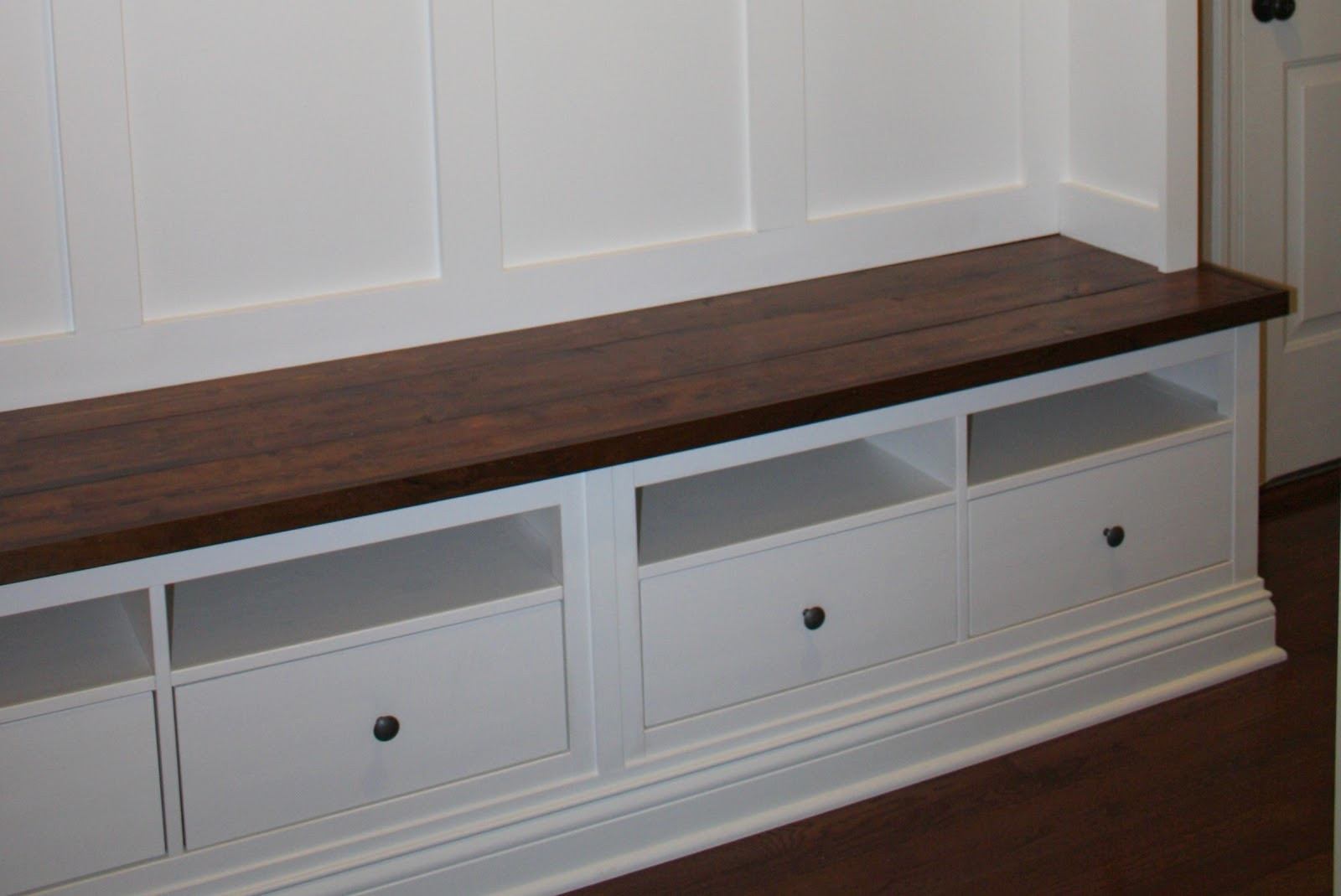Best ideas about Ikea Entryway Bench
. Save or Pin Making mudroom storage from an IKEA hack Now.
