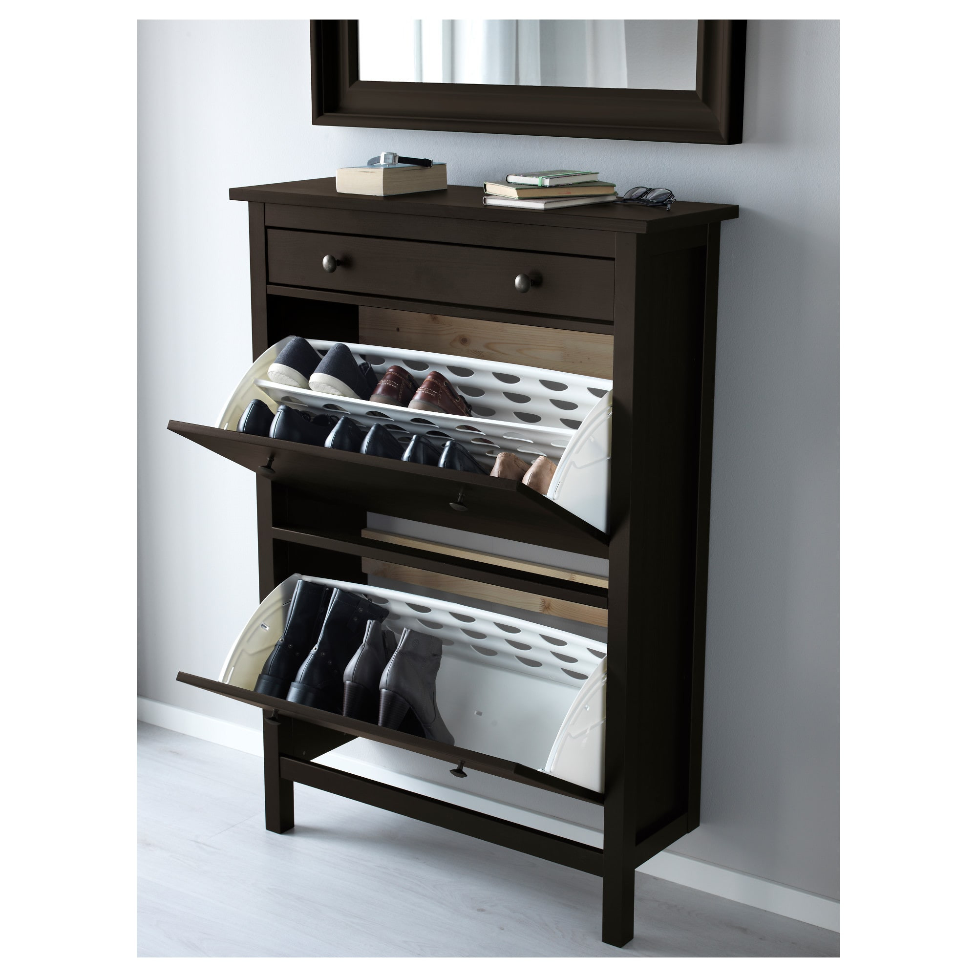 Best ideas about Ikea Shoe Cabinet
. Save or Pin HEMNES Shoe cabinet with 2 partments Black brown 89 x Now.