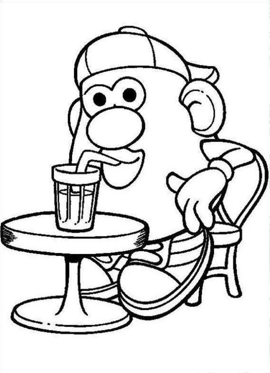Images Of Coloring Pages
 Mr Potato Head Coloring Page Coloring Home