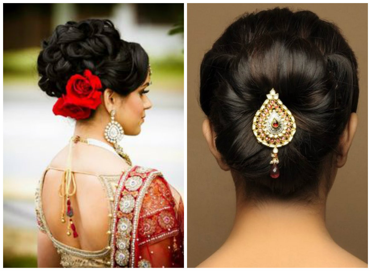 Indian Bun Hairstyles For Long Hair
 Various Indian Hairstyle of Medium Length for Weddings