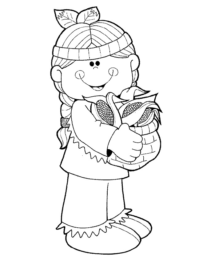 Indian Crown Preschool Coloring Sheets
 Indian Coloring Page