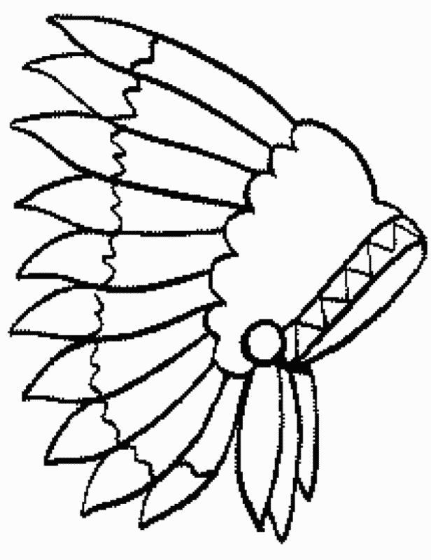 Indian Crown Preschool Coloring Sheets
 native american patterns printables