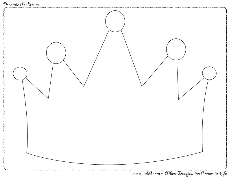 Indian Crown Preschool Coloring Sheets
 Decorate the Crown Knights & Castles Knight Printout