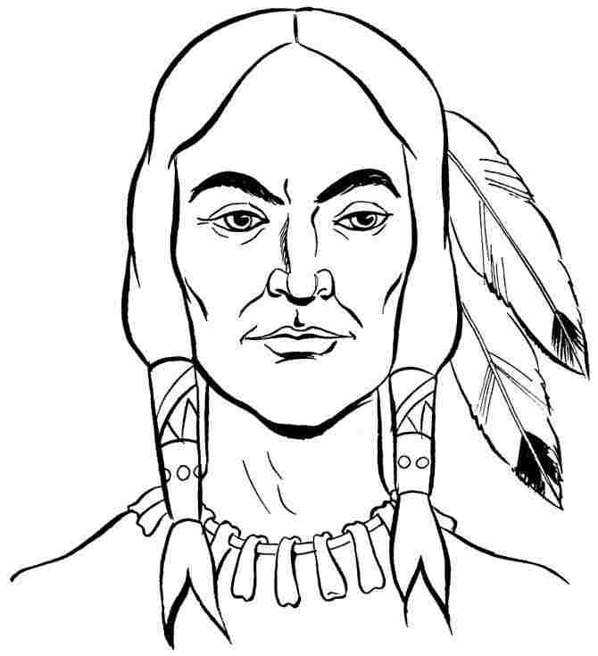 Indian Crown Preschool Coloring Sheets
 Pilgrims And Indians Coloring Pages AZ Coloring Pages