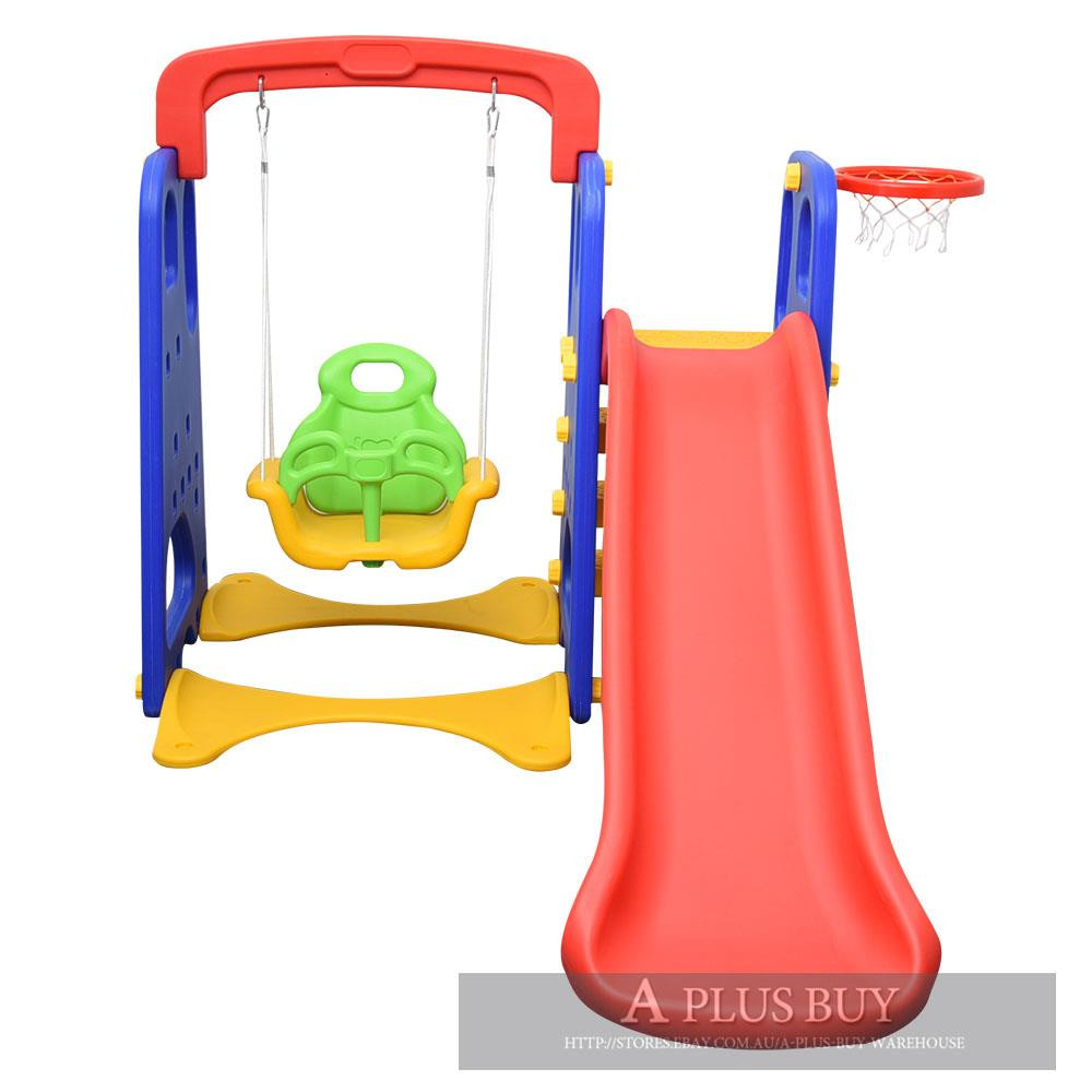 Best ideas about Indoor Baby Slide
. Save or Pin Kids Toddler Fun Swing Slide Activity Set Basketball Now.