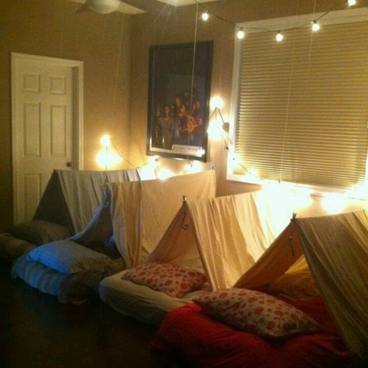 Indoor Camping Ideas For Adults
 The perfect fort for a sleepover party