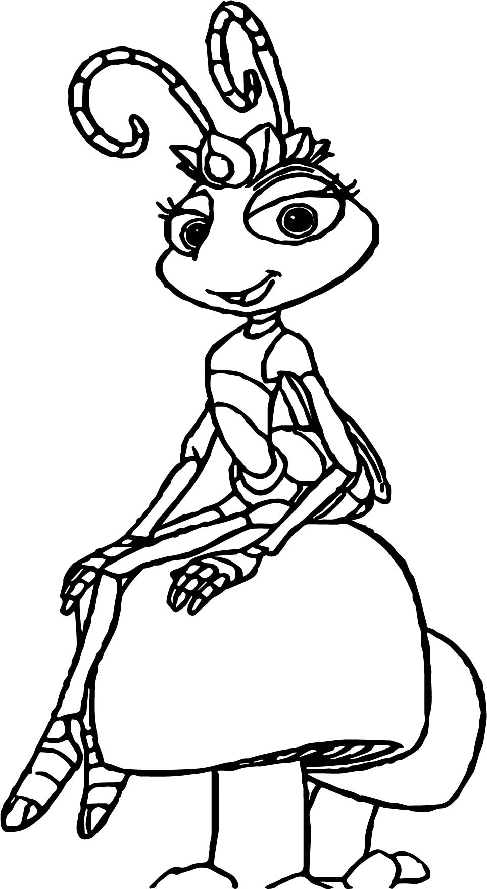 Insect Coloring Pages For Girls
 A Bugs Life Girl Bug Coloring Page