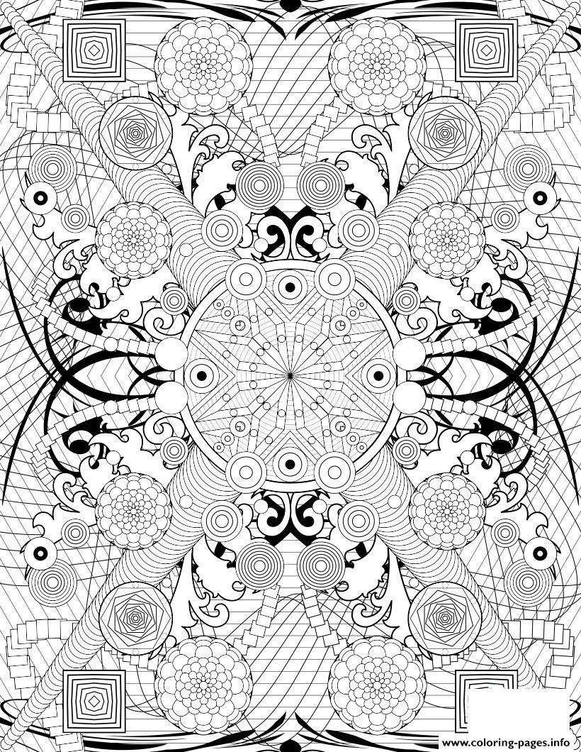 Intricate Coloring Pages For Adults
 Rosette Intricate Patterns Hard Adult Coloring Pages Printable
