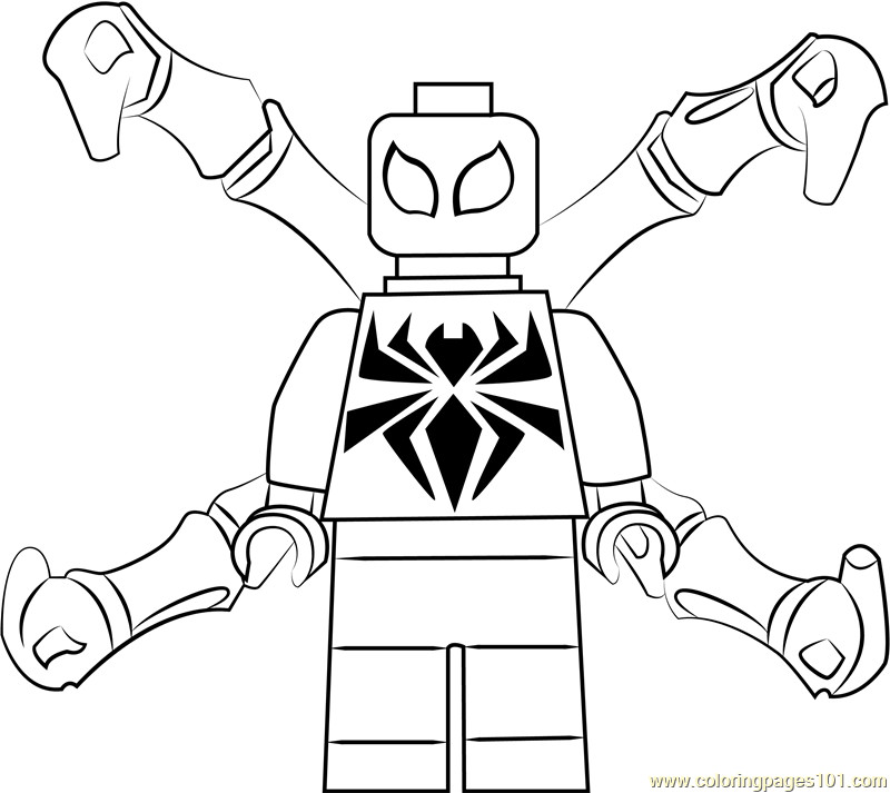 Iron Spider Coloring Pages
 Lego Iron Spider Coloring Page Free Lego Coloring Pages