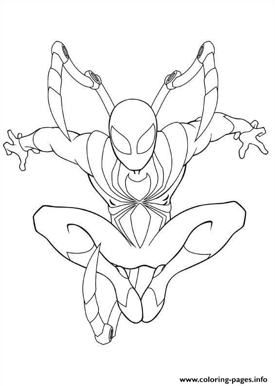 Iron Spider Coloring Pages
 Ultimate Spiderman Iron Spider Coloring Pages Printable