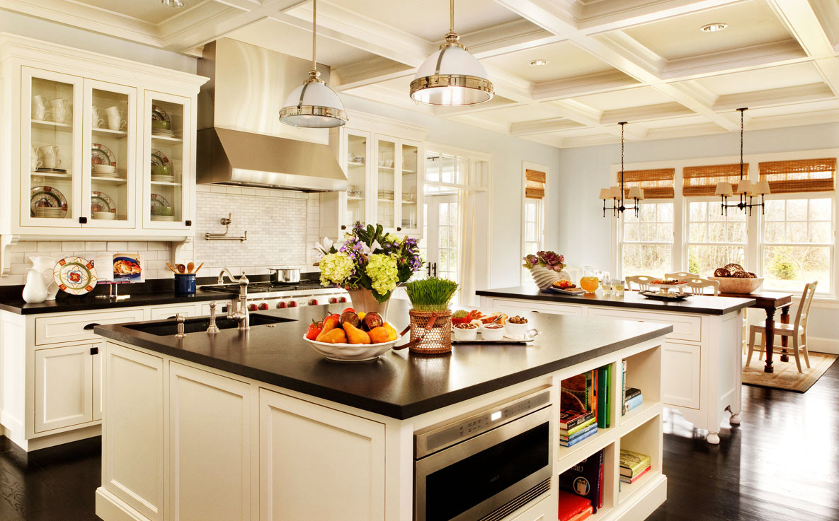Best ideas about Island Kitchen Ideas
. Save or Pin white kitchen island designs ideas with black countertop Now.