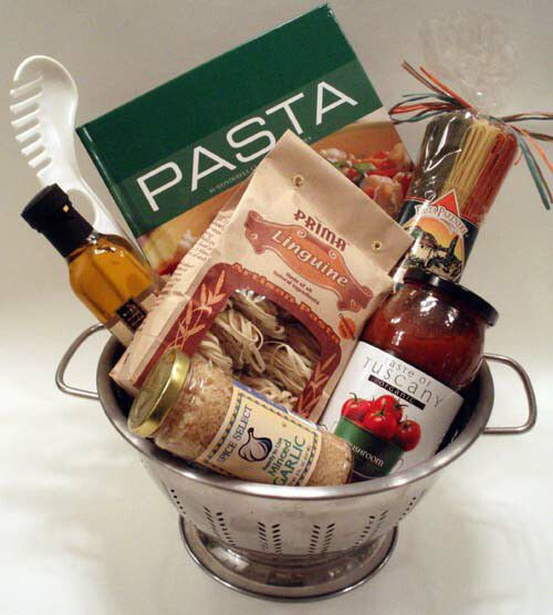 Italian Gift Basket Ideas
 Italian Dinner Basket Love the colander Its an easy