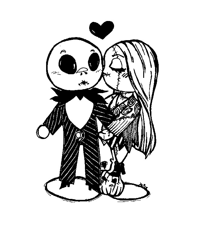 Jack And Sally Coloring Pages
 Jack and Sally by AllieNine on DeviantArt