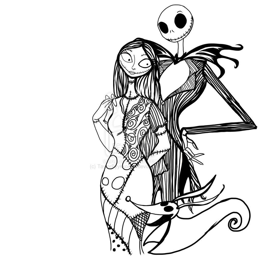 Jack And Sally Coloring Pages
 The Nightmare Before Christmas Coloring Pages Coloring Home