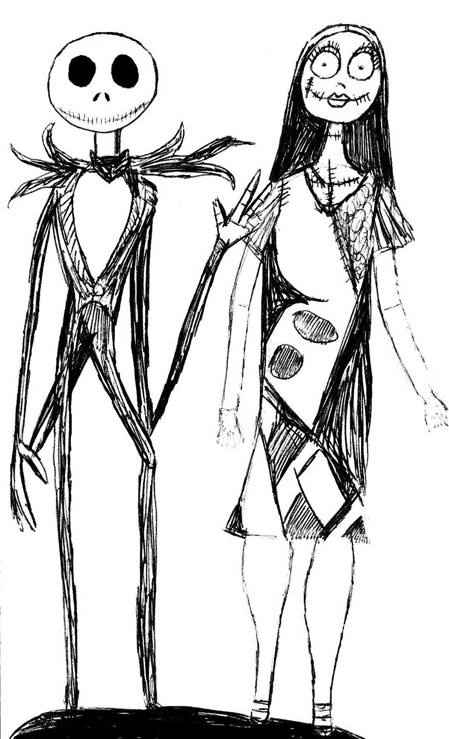 Jack And Sally Coloring Pages
 Jack And Sally Coloring Pages Sketch Coloring Page
