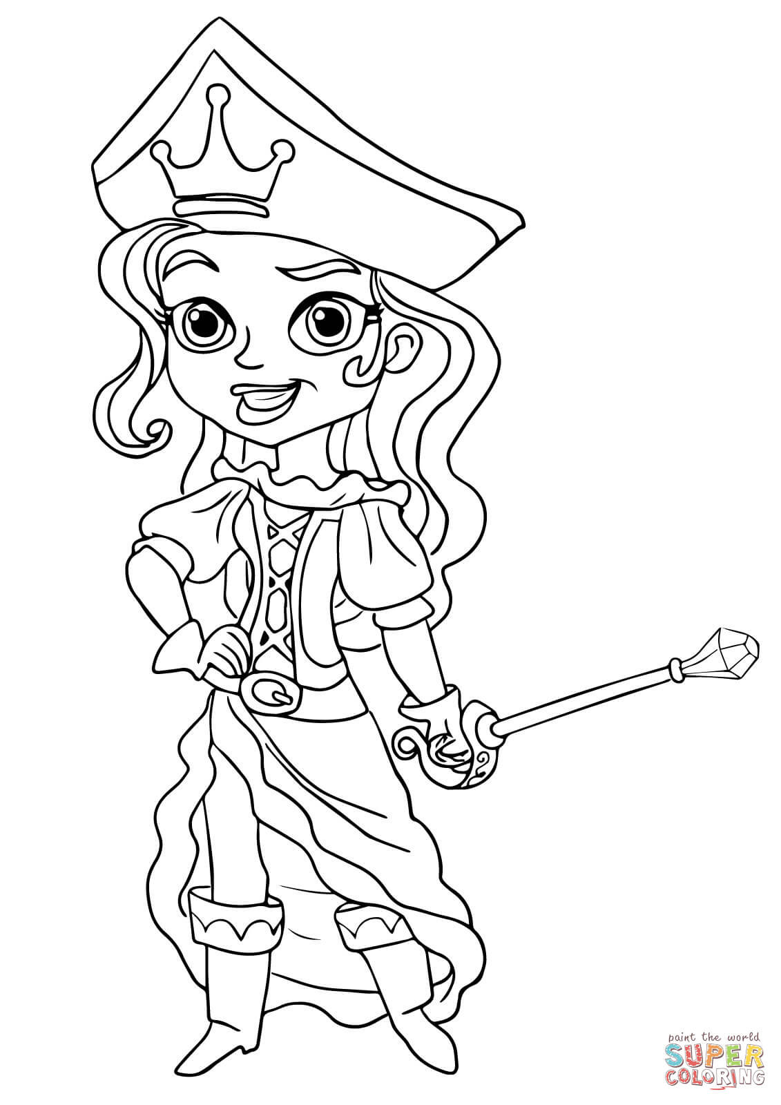 Jake And The Neverland Pirates Coloring Pages
 The Pirate Princess coloring page