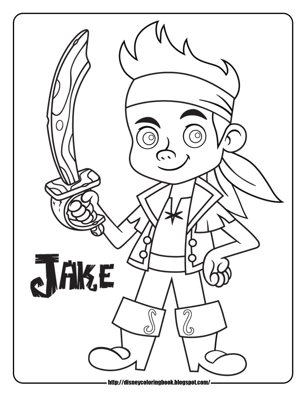 Jake And The Neverland Pirates Coloring Pages
 Jake and the Neverland Pirates 1 Free Disney Coloring
