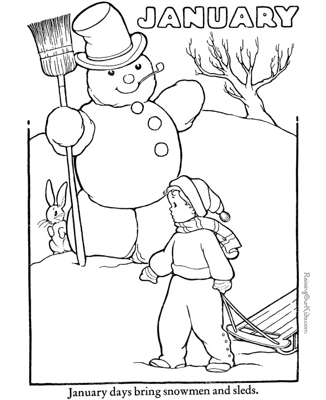 January Coloring Pages
 coloring pictures for january Sergio Ramos