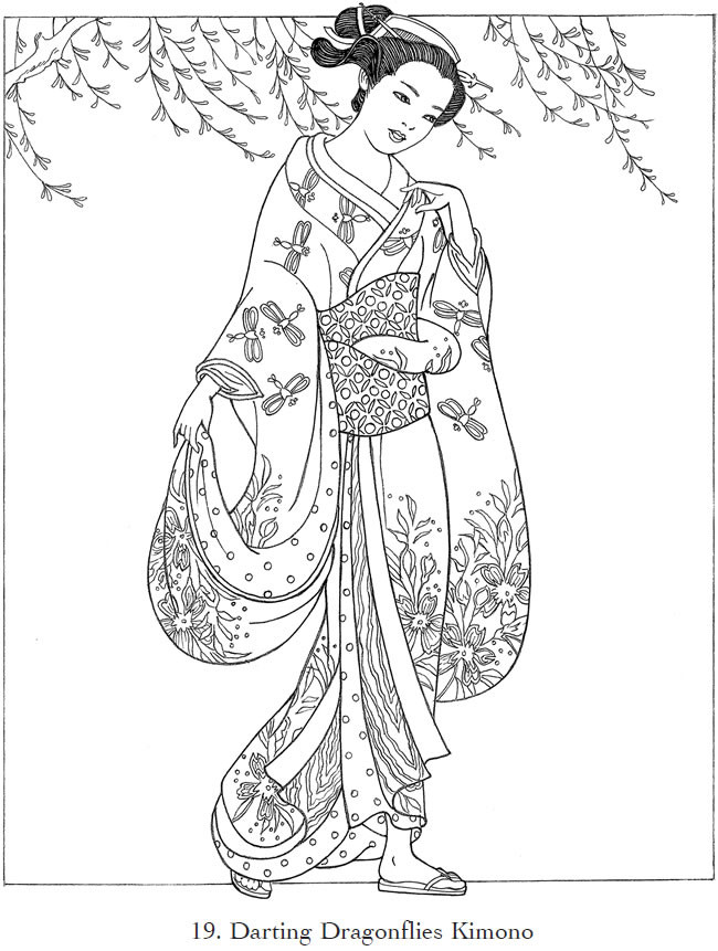 Japanese Coloring Book
 Childhood Education Japanese Kimono Coloring