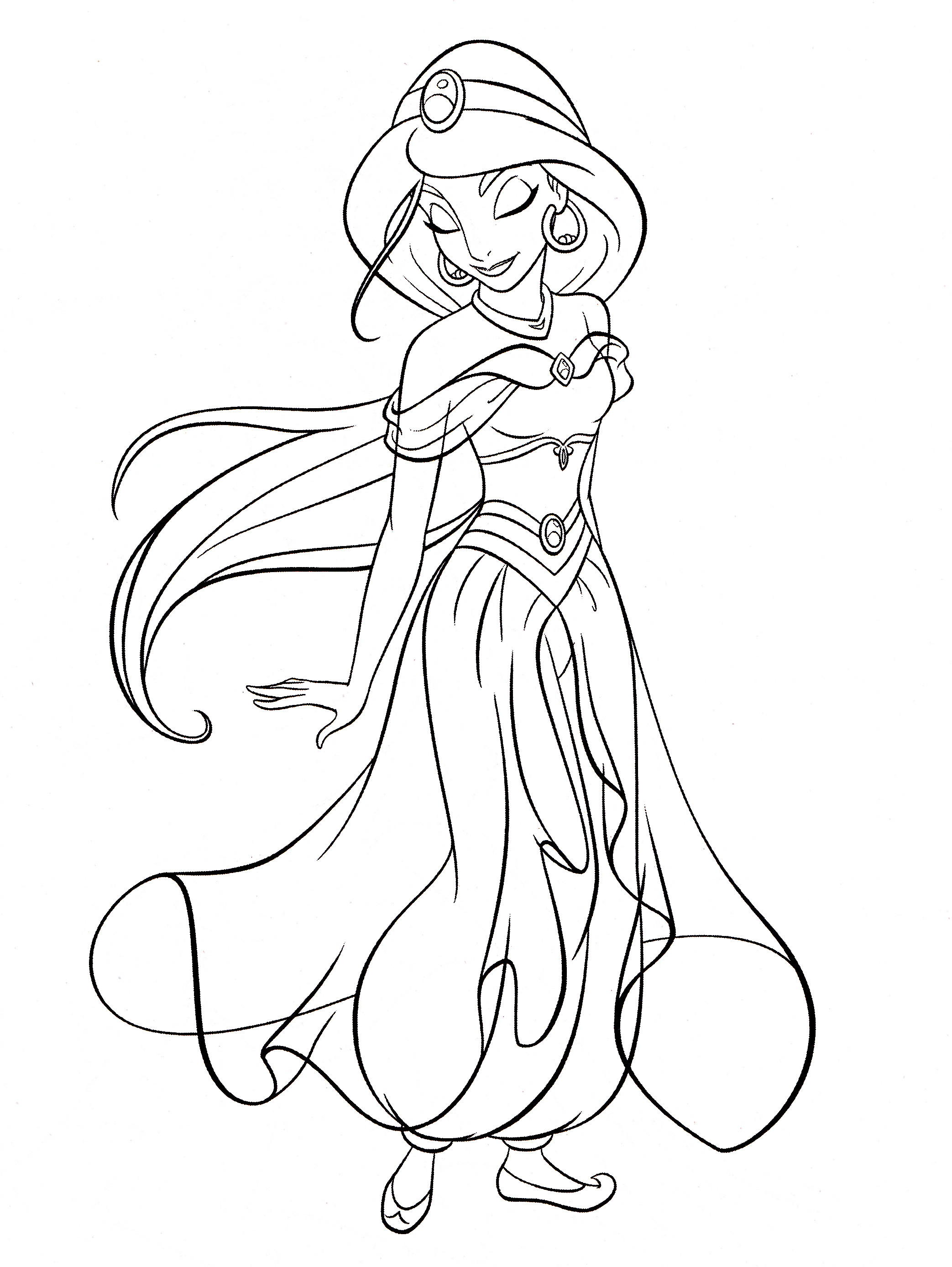 Jasmine Coloring Pages
 Jasmine PNG Black And White Transparent Jasmine Black And