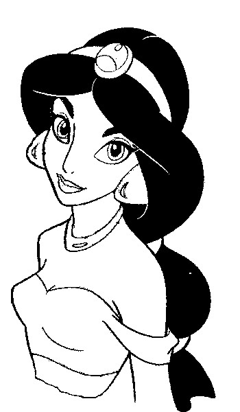 Jasmine Coloring Pages
 Disney Princess "Jasmine" Coloring
