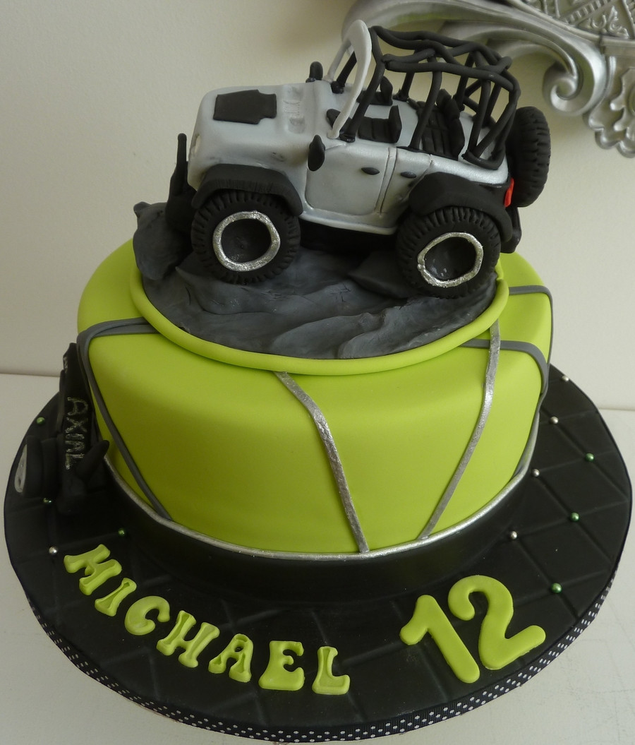 Jeep Birthday Cake
 Rubicon Jeep Fondant Cake Truck Is Made Rk Covered With