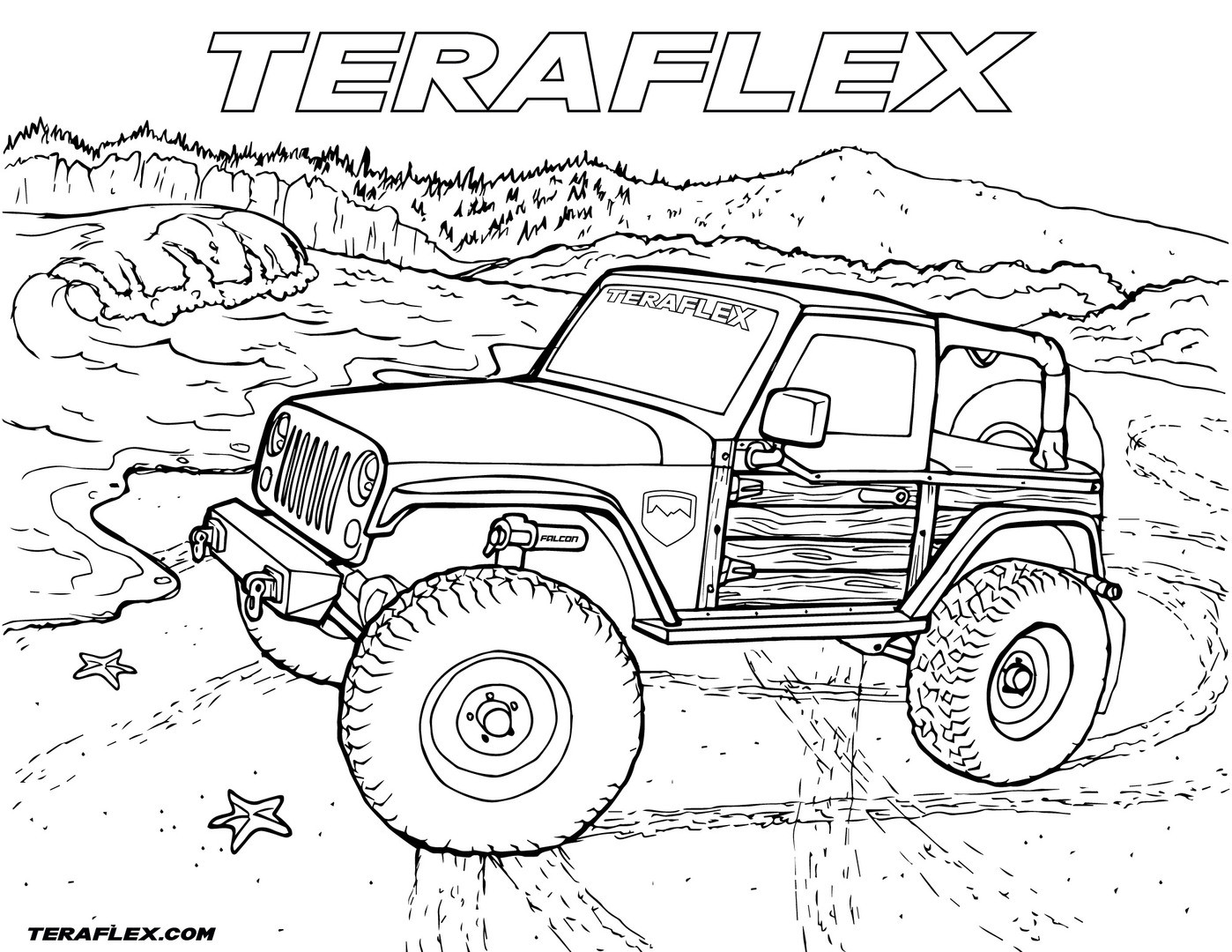 Jeep Coloring Pages
 f Road Coloring Pages