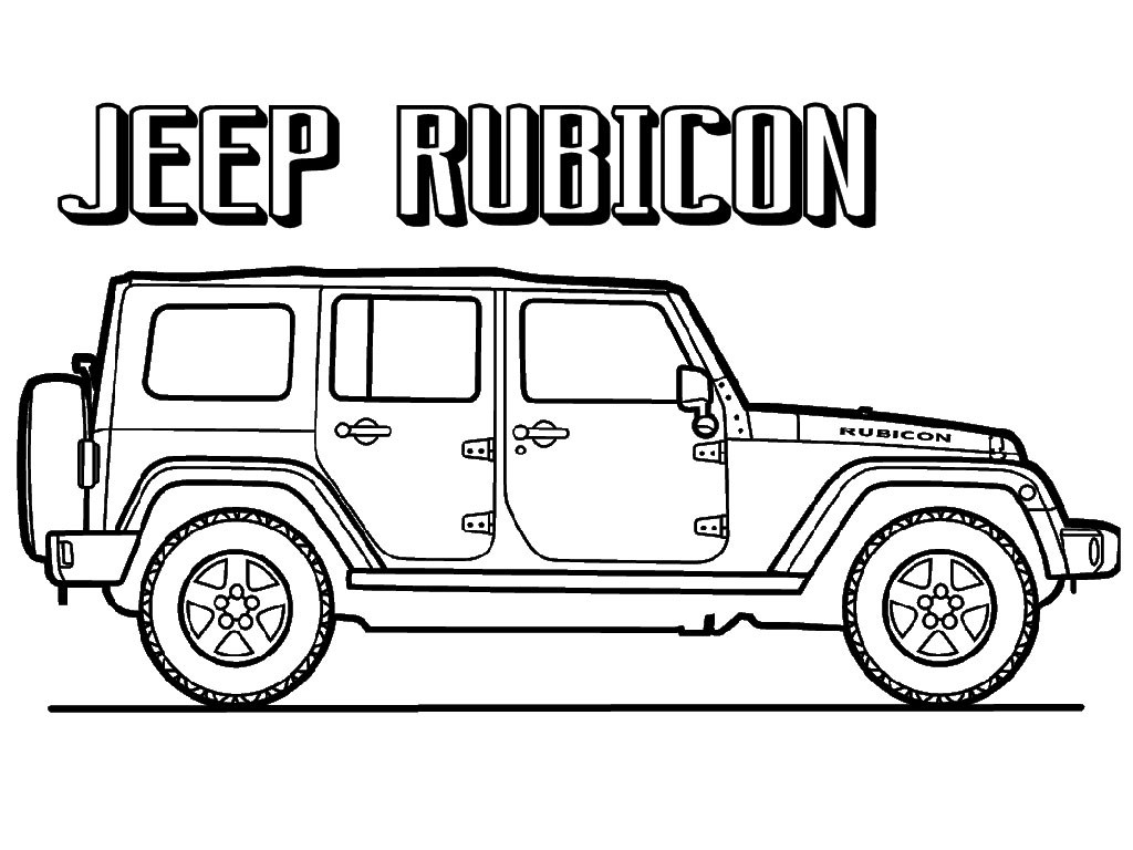 Jeep Coloring Pages
 Jeep Rubicon Coloring Pages To Print