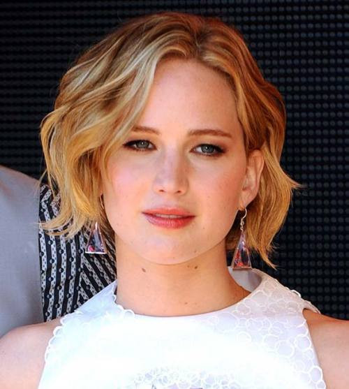 Jennifer Lawrence Bob Hairstyle
 Astounding Celebrity Short Hairstyles 2014