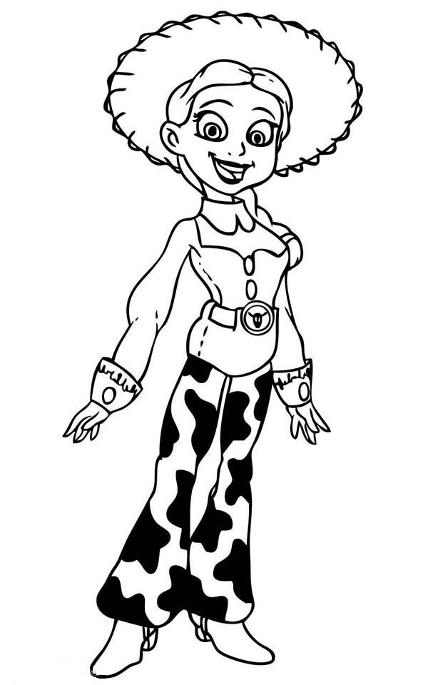Jessie Coloring Pages
 Jessie the Cowgirl in Toy Story Coloring Page Download