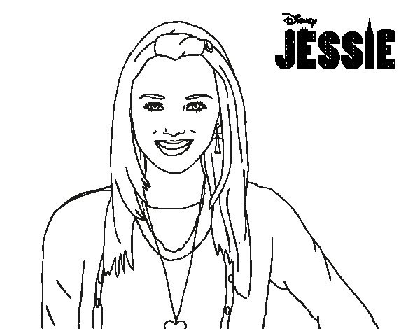 Jessie Coloring Pages
 Emma Jessie Disney Channel Coloring Pages Sketch Coloring Page