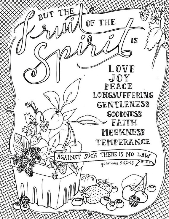 Jesus Bible Verses Coloring Pages For Teens
 scripture coloring page adult coloring fruit of spirit