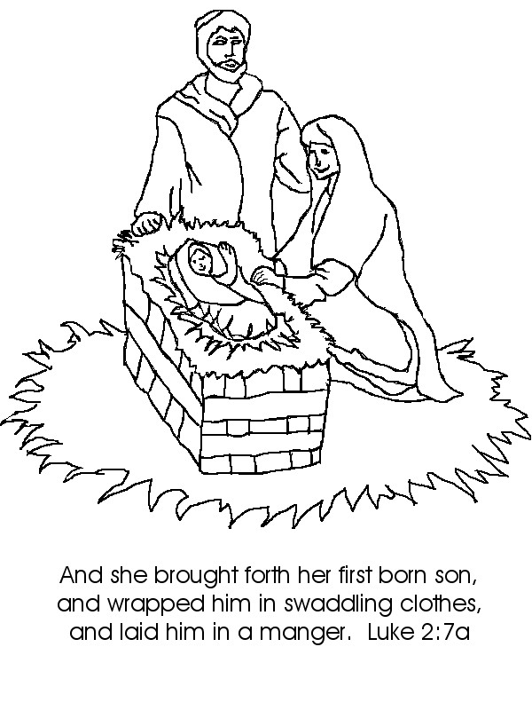 Jesus Born Printable Coloring Pages
 Birth Jesus Drawing at GetDrawings