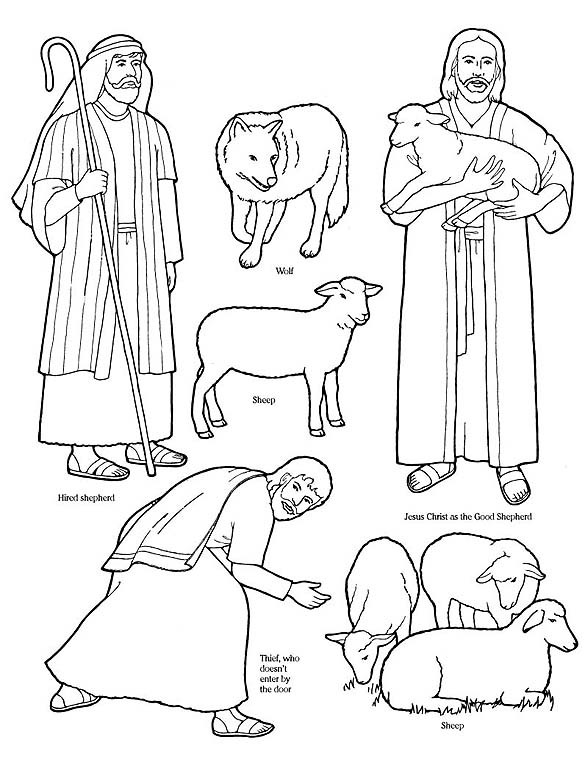 Jesus The Good Shepherd Coloring Pages
 The gallery for Lost Sheep Parable Coloring Page