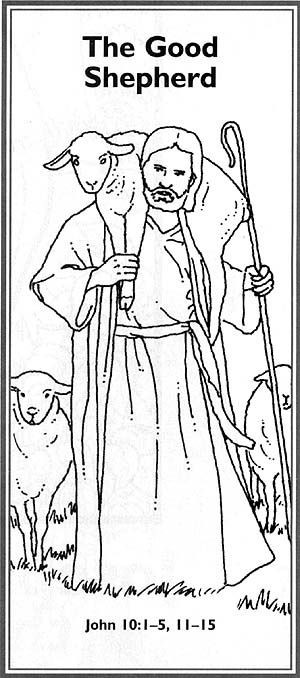 Jesus The Good Shepherd Coloring Pages
 The Good Shepherd Bookmark lds primary Pinterest