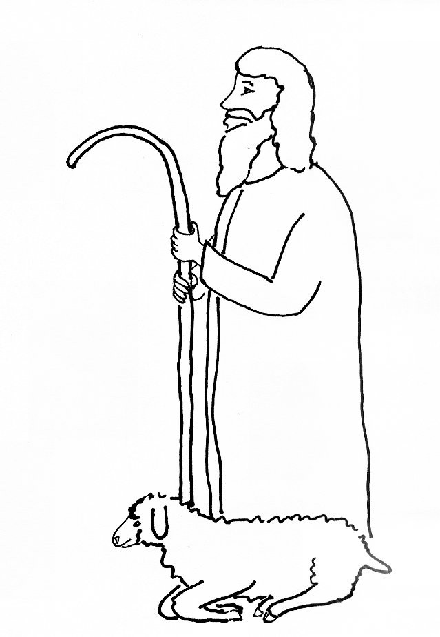 Jesus The Good Shepherd Coloring Pages
 Bible Story Coloring Page for Jesus Our Shepherd