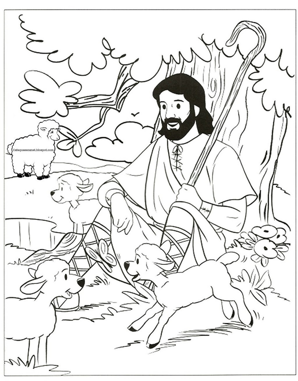 Jesus The Good Shepherd Coloring Pages
 Parable of the Good Shepherd