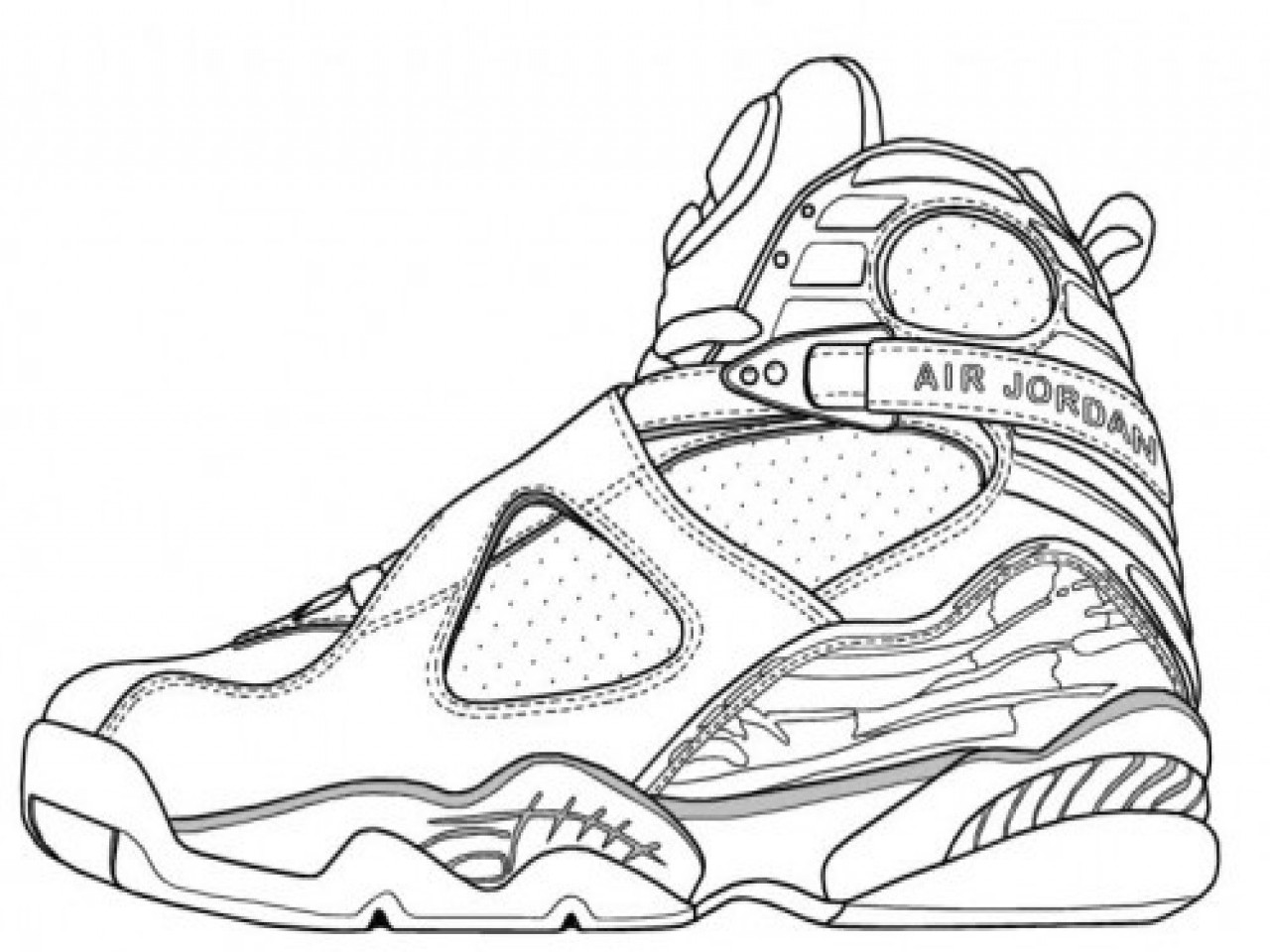Раскраска Nike Air Jordan