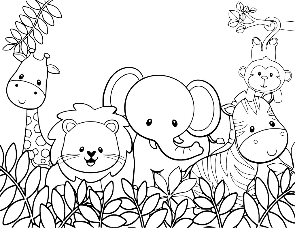 Jungle Animal Coloring Pages
 Cute And Latest Baby Coloring Pages