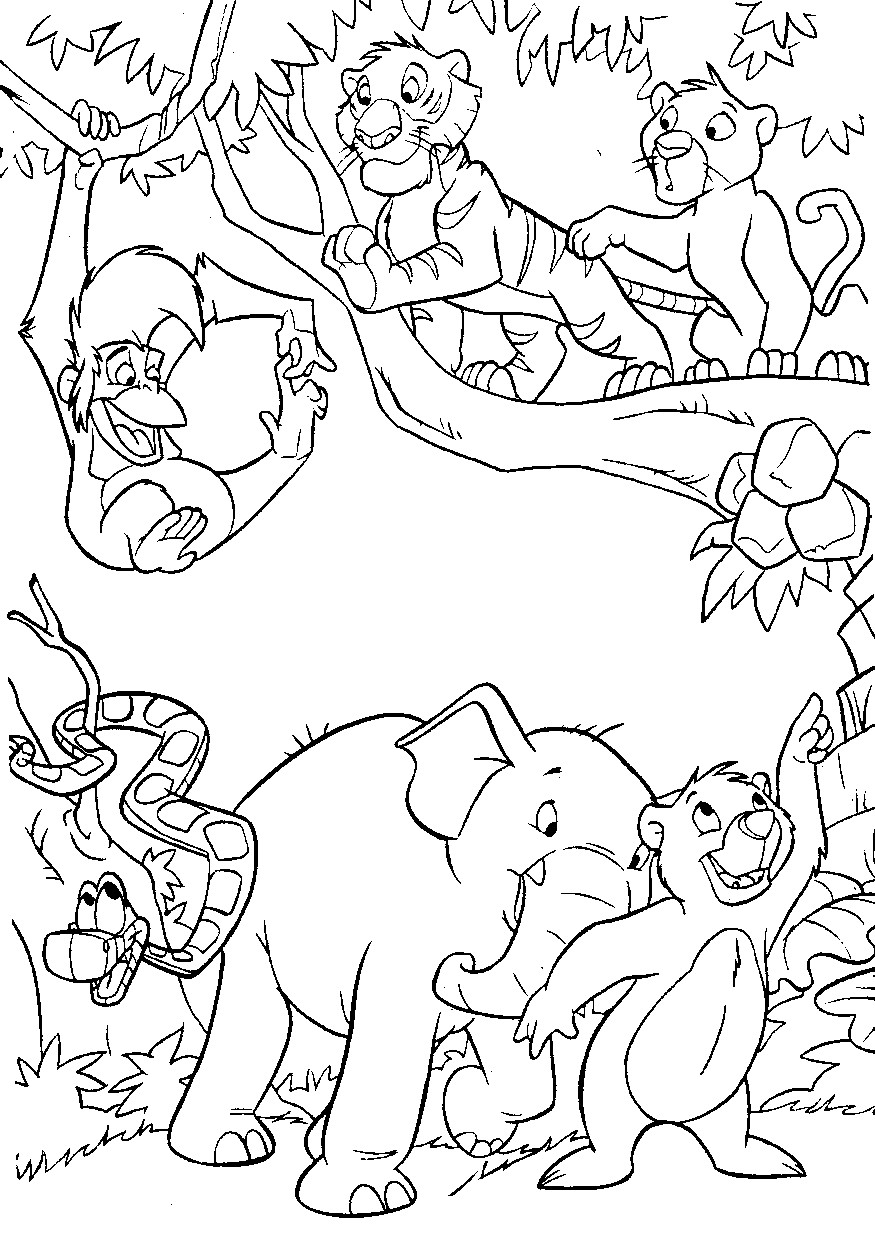 Jungle Coloring Pages
 Printable Jungle Animals Coloring Pages Jungle Animals