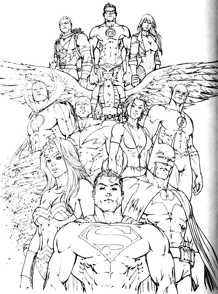 Justice League Coloring Book Pages
 Justice League