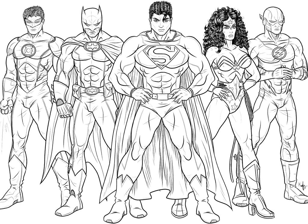 Justice League Coloring Book Pages
 The Justice League of America by Kaufee on DeviantArt