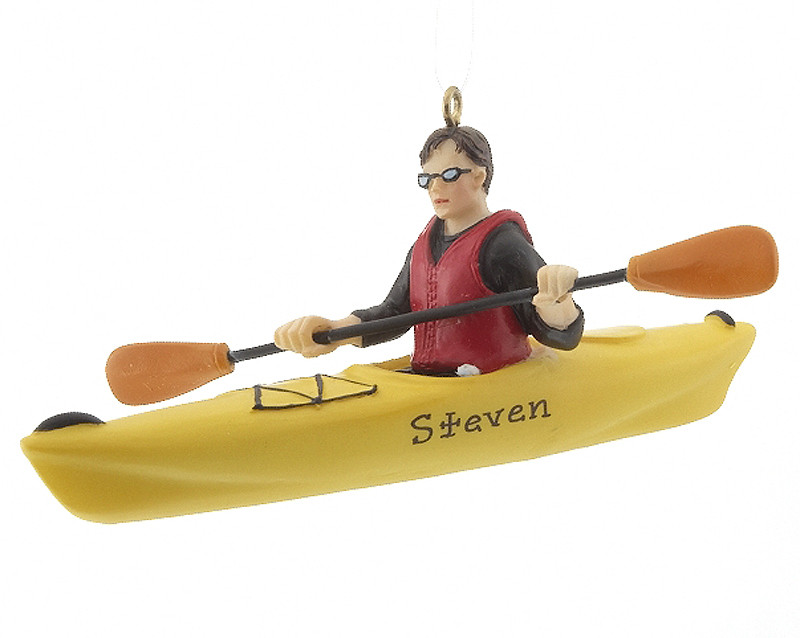 Kayaker Gift Ideas
 Buy Personalized Yellow Kayak Paddler Personalized