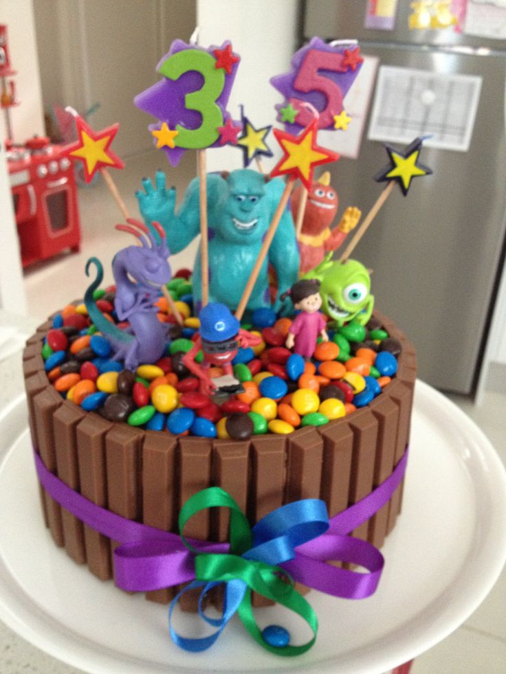 Kid Birthday Cake Idea
 Monsters Inc Birthday cake for the kids so easy & just