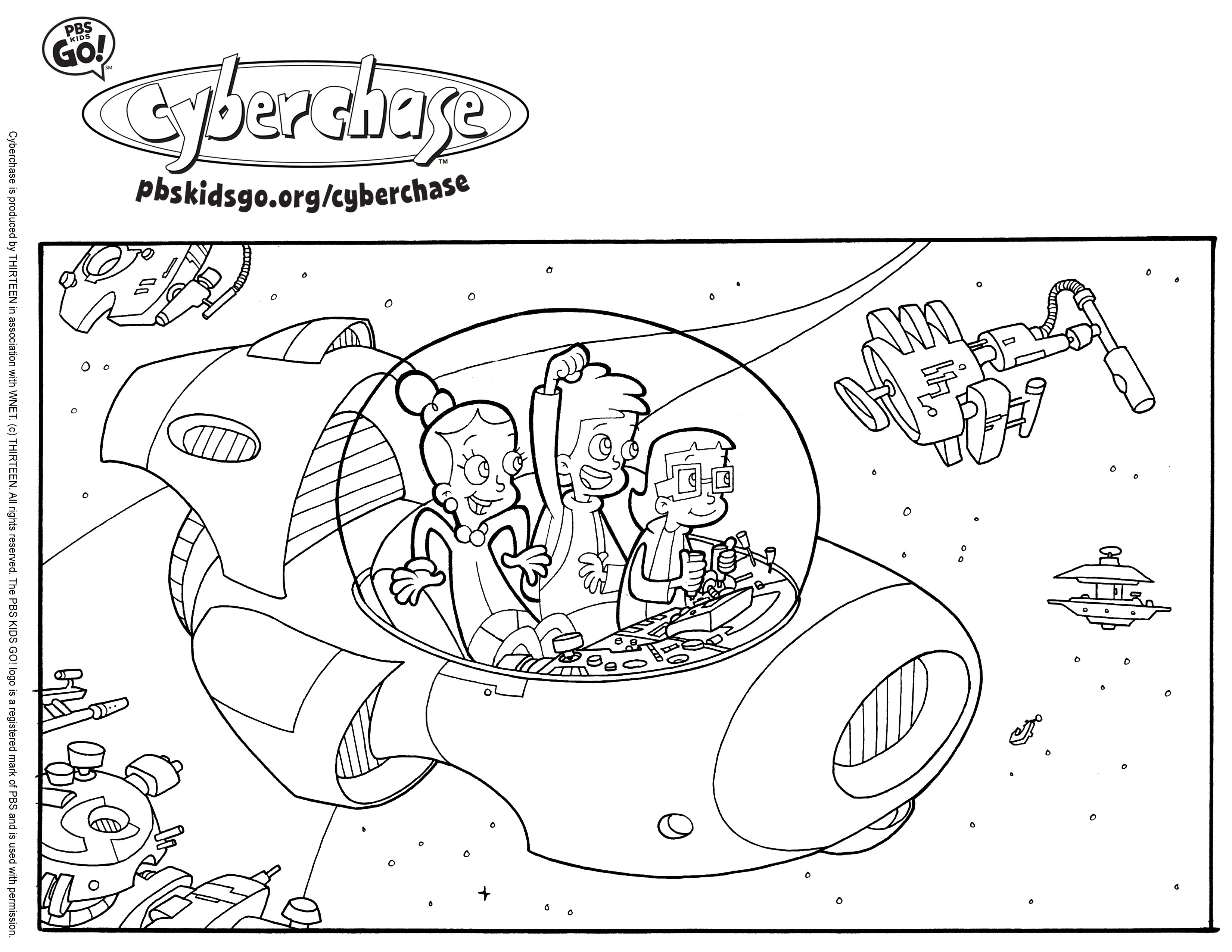 Kid Coloring Book Pages
 Cyberchase Coloring Pages