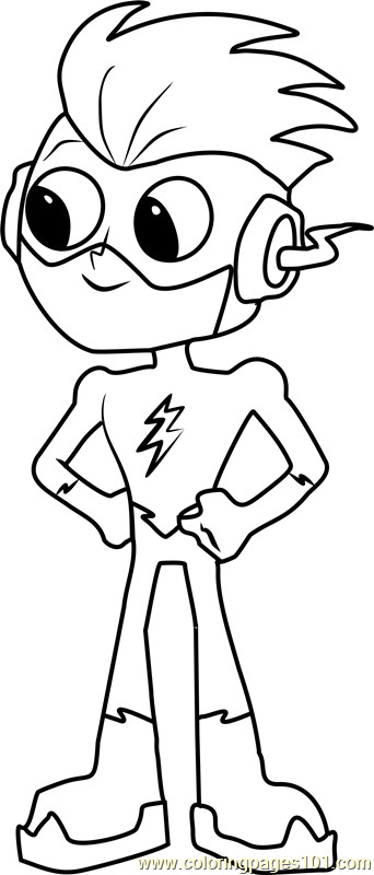 Kid Flash Coloring Pages
 Kid Flash Coloring Page Free Teen Titans Go Coloring