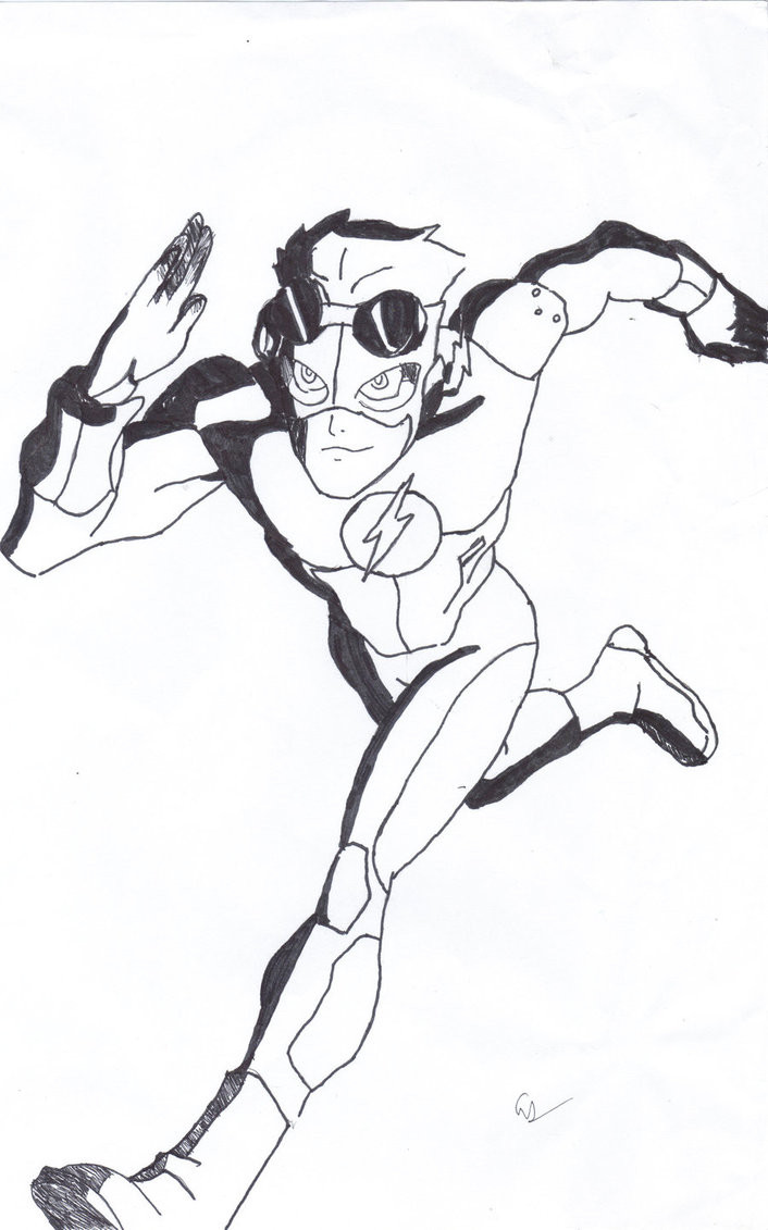Kid Flash Coloring Pages
 Kid Flash by endeverafter22 on DeviantArt