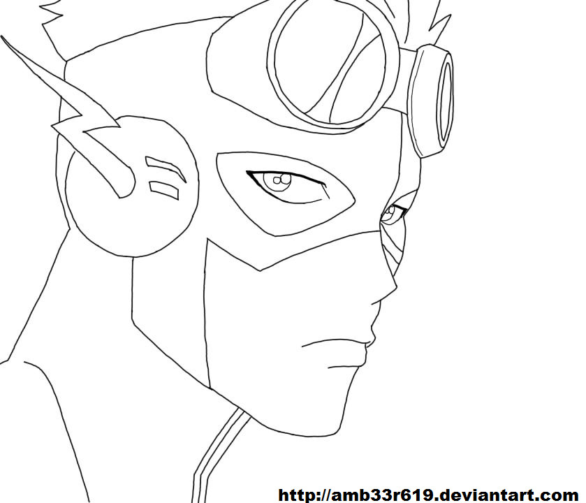 Kid Flash Coloring Pages
 Kid Flash by amb33r619 on DeviantArt